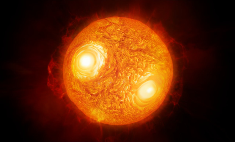 Artist’s impression of the red supergiant star Antares. (Image: ESO/M. Kornmesser)